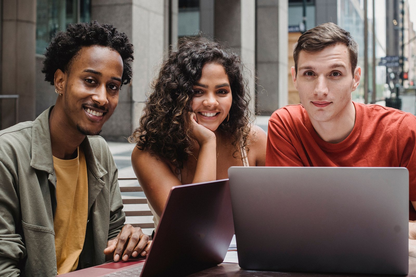 Diverse international students studying together